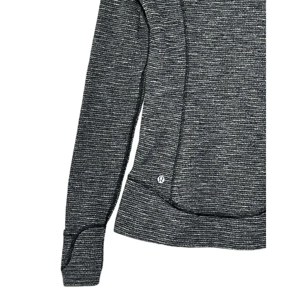 Lululemon Jacket Women's 1/2 Zip Size 4 Black/gray Stretch Athletic Pullover‎